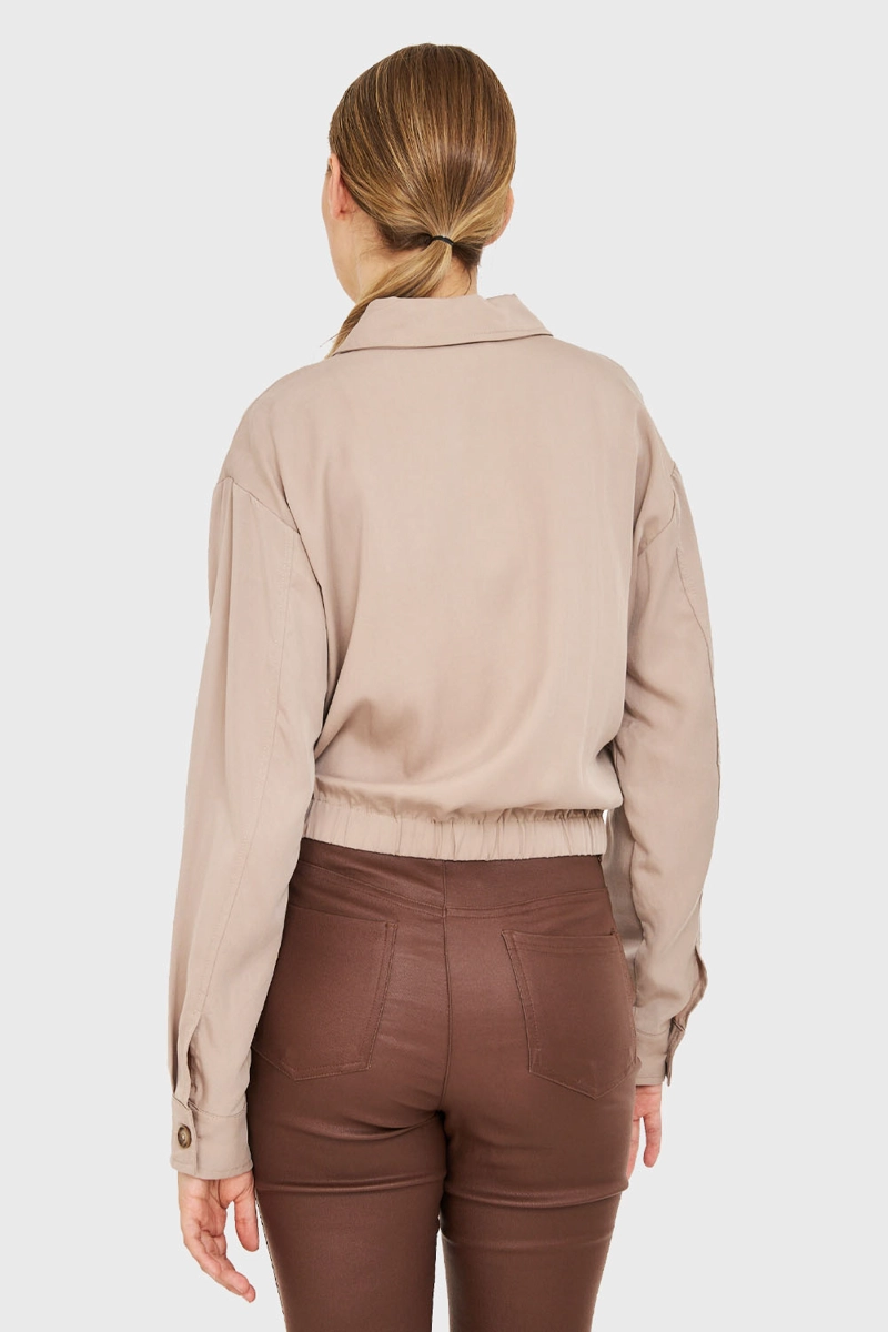 BLUSA BOLSILLOS CARGO KHAKI NICOPOLY - 4