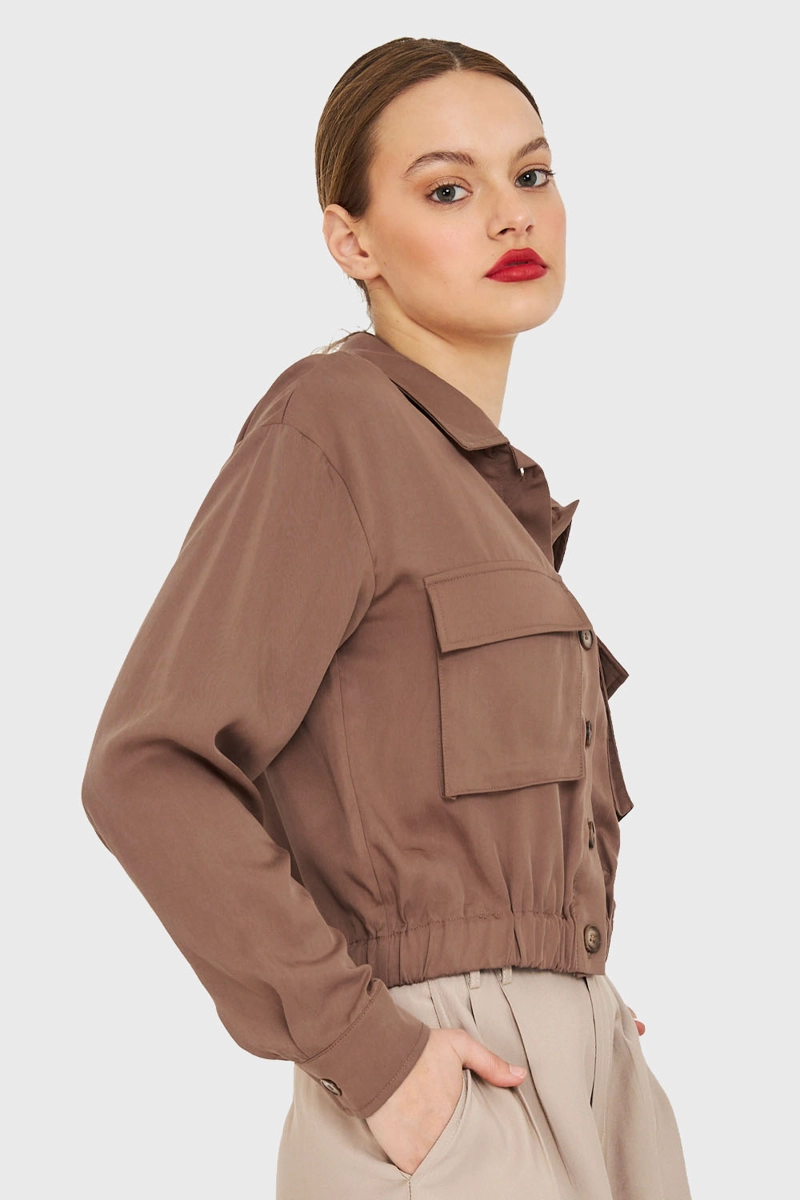 BLUSA BOLSILLOS CARGO CAFE  NICOPOLY - 3