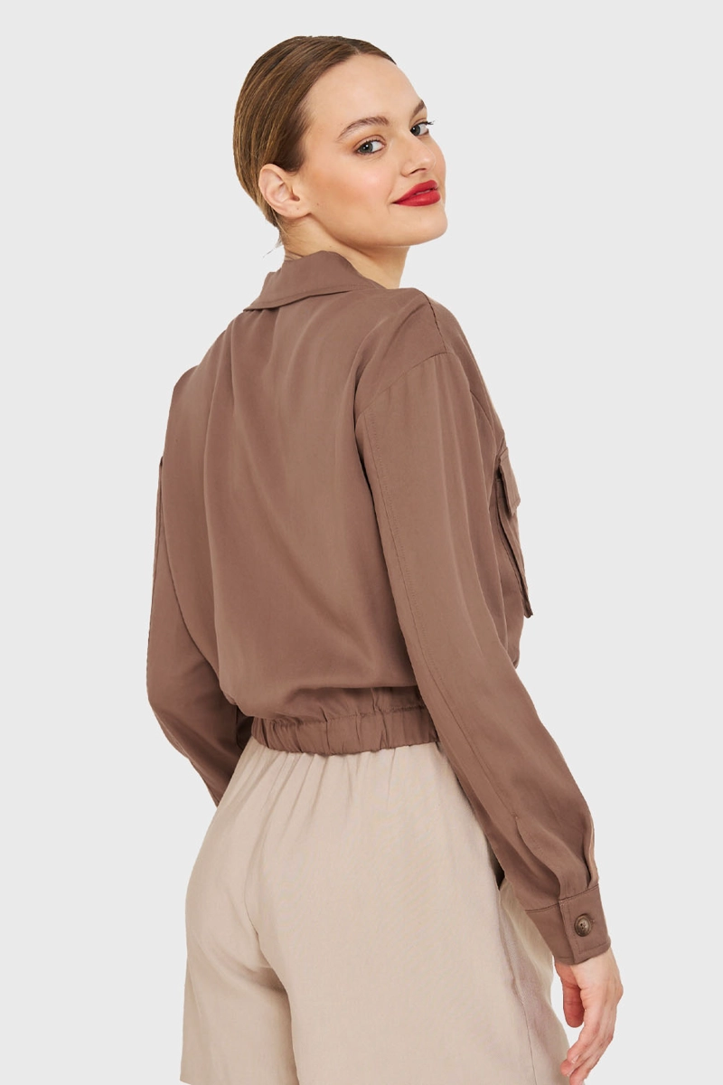 BLUSA BOLSILLOS CARGO CAFE  NICOPOLY - 4
