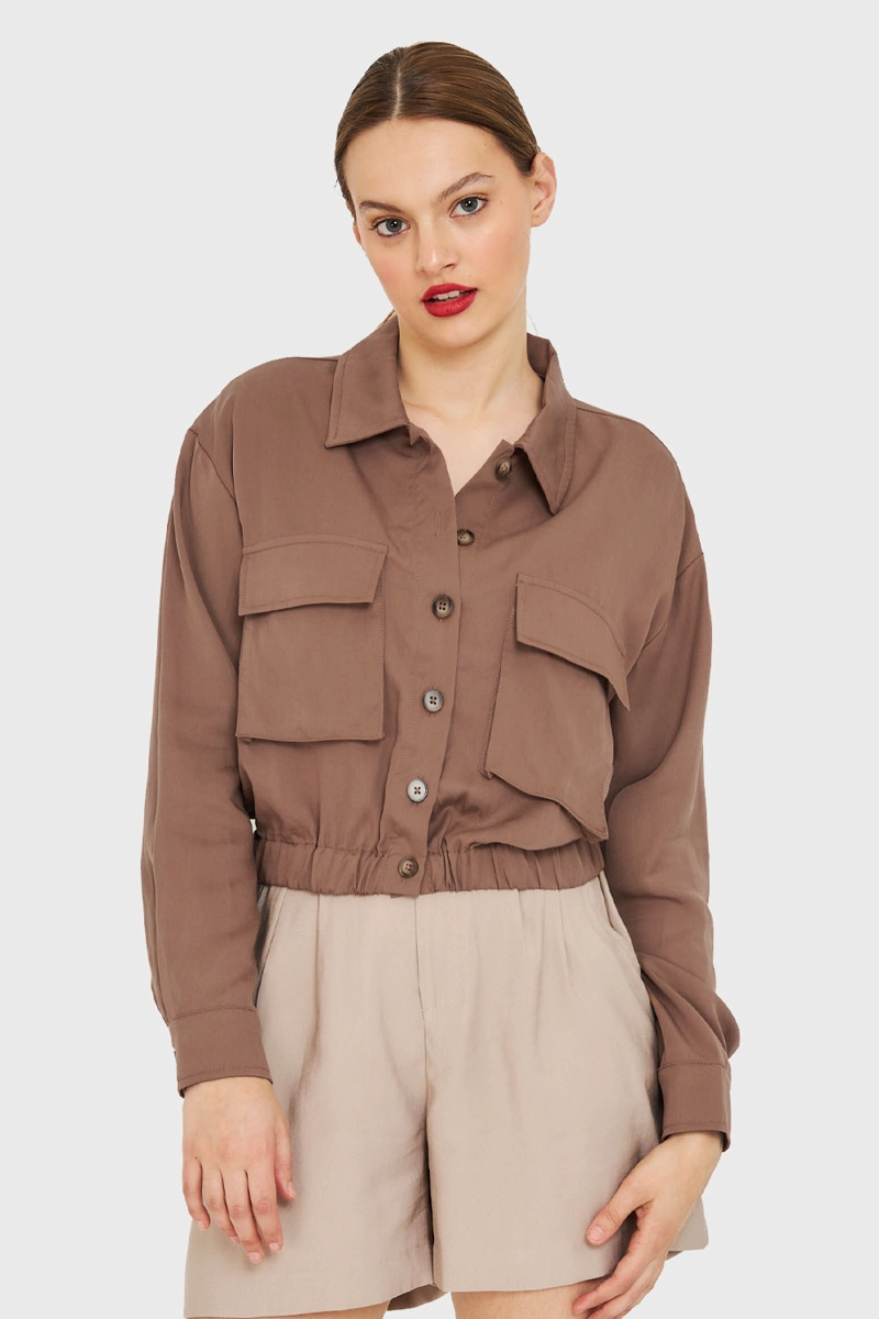 BLUSA BOLSILLOS CARGO CAFE  NICOPOLY - 5