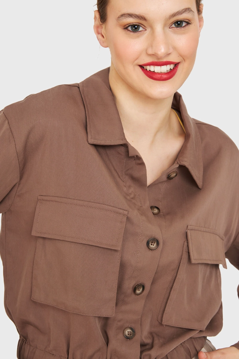 BLUSA BOLSILLOS CARGO CAFE  NICOPOLY - 6