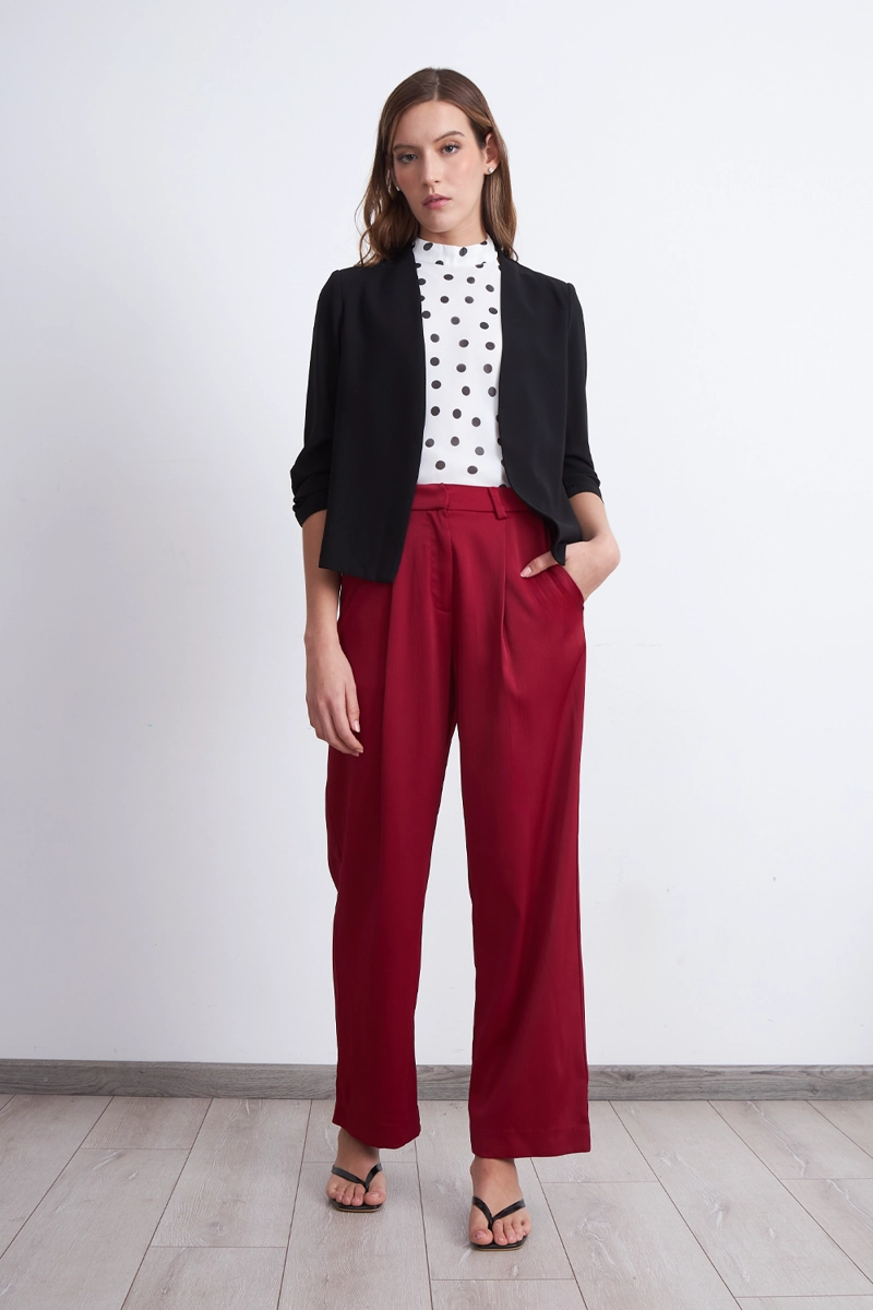 BLAZER CUELLO SIN SOLAPA NEGRO MUJER NICOPOLY - 2