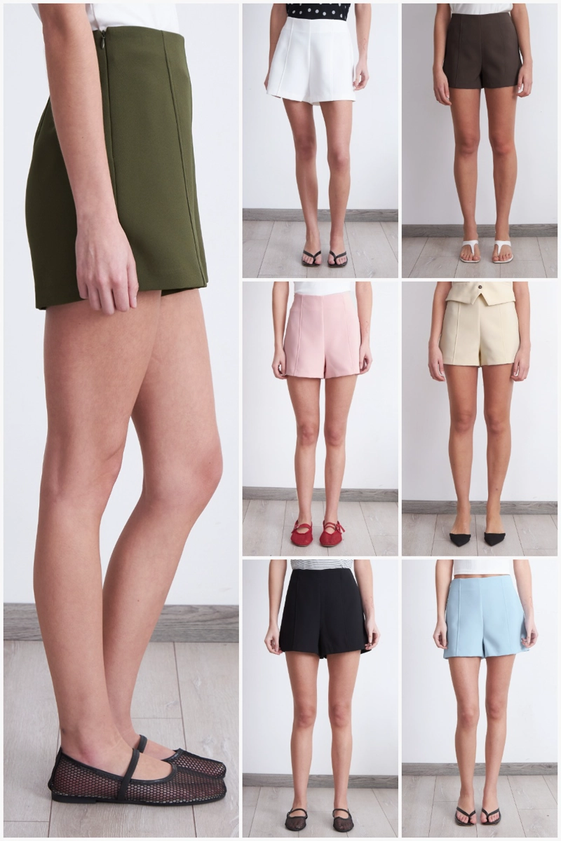SHORT MUJER NICOPOLY NEGRO BÁSICO TIRO ALTO - 5