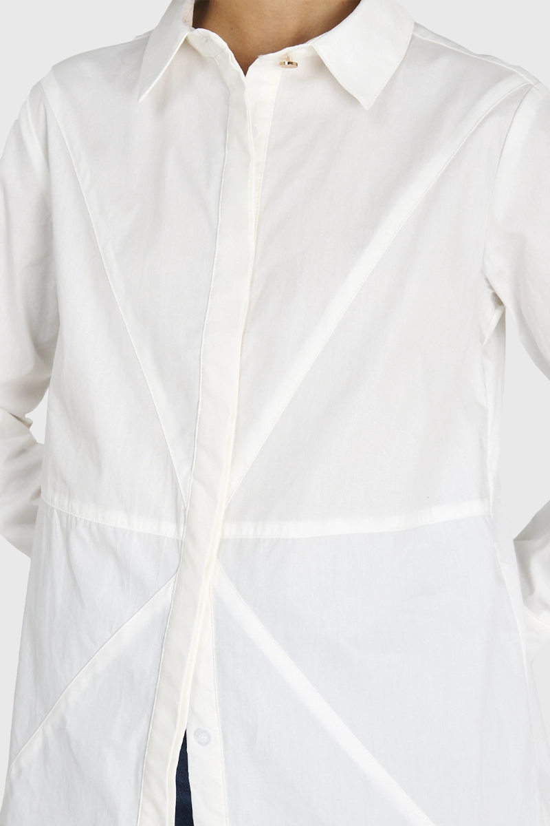 CAMISA ALGODÓN MUJER NICOPOLY BLANCO BÁSICA - 6