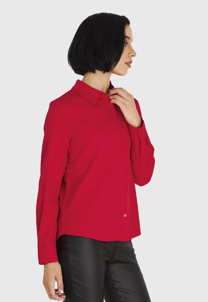 CAMISA MUJER NICOPOLY ROJO BÁSICA - 3