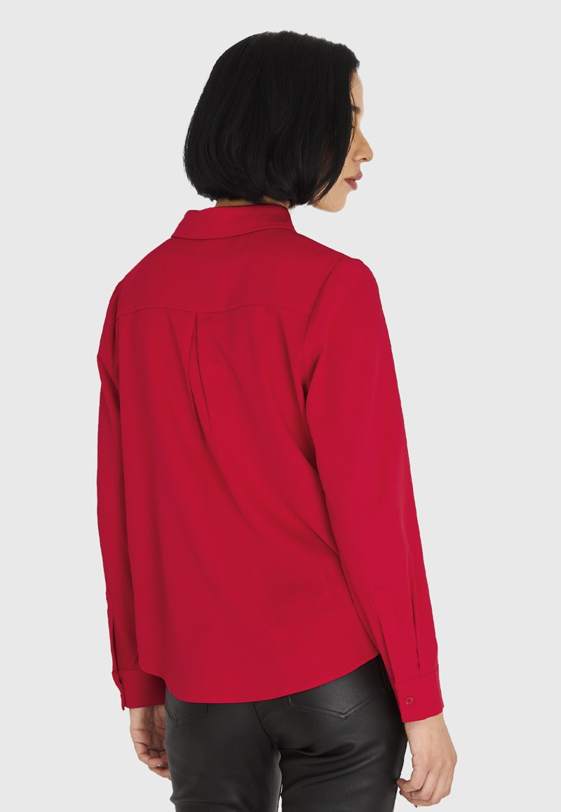 CAMISA MUJER NICOPOLY ROJO BÁSICA - 4