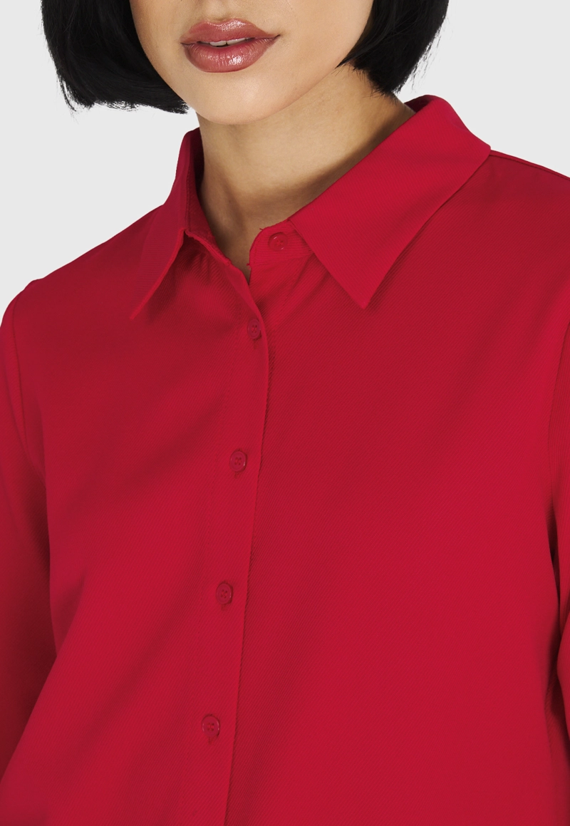CAMISA MUJER NICOPOLY ROJO BÁSICA - 6
