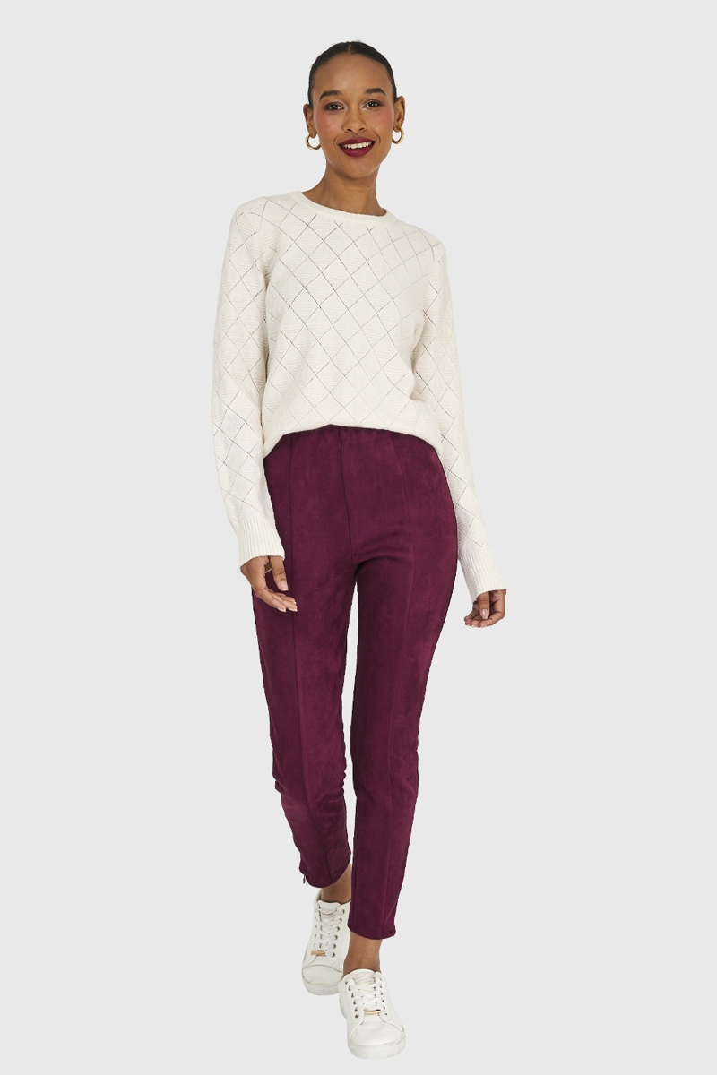CALZA MUJER NICOPOLY BURDEO TIPO GAMUZA - 2