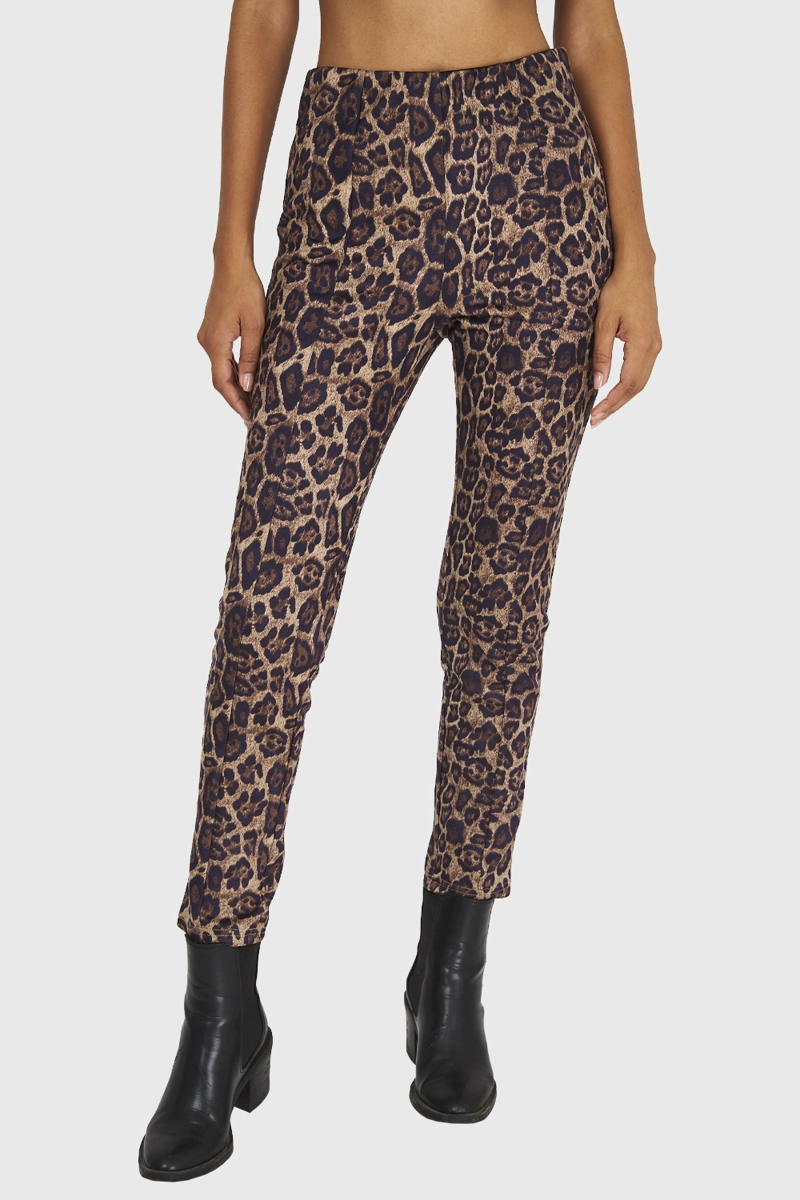 CALZA MUJER NICOPOLY CAFÉ LEOPARDO - 1
