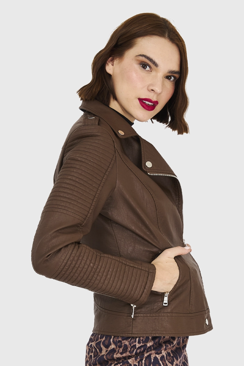 CHAQUETA BIKER CAFE  NICOPOLY - 3