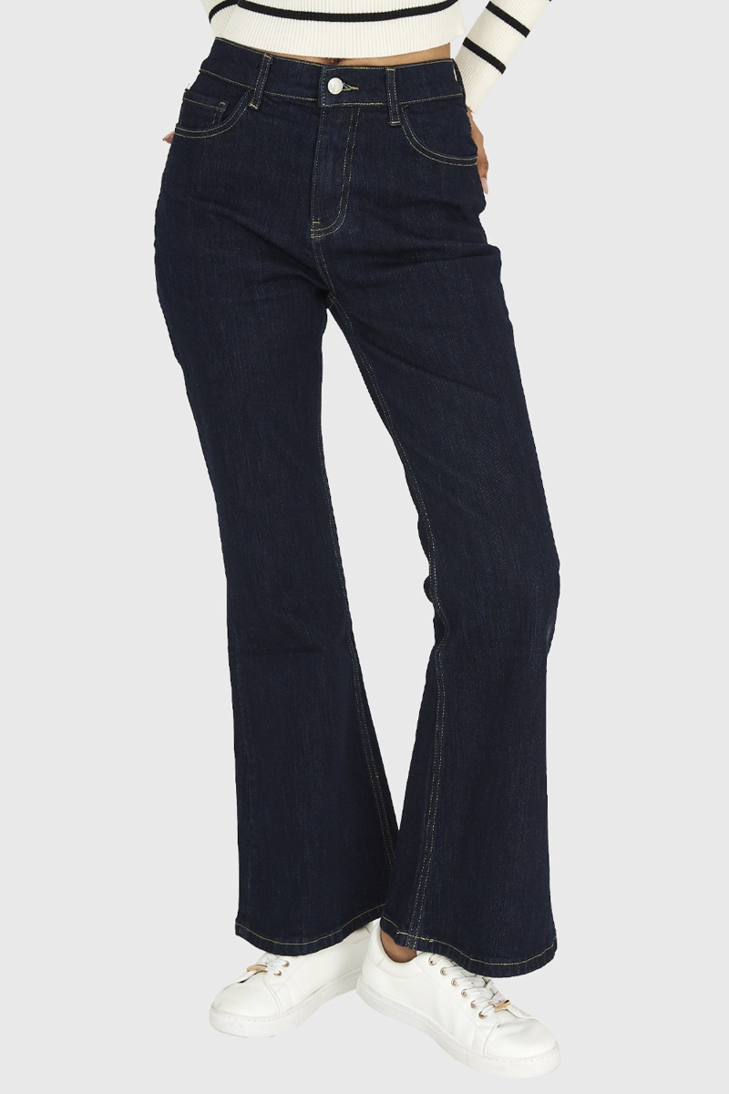 JEANS FLARE AZUL MARINO NICOPOLY - 5