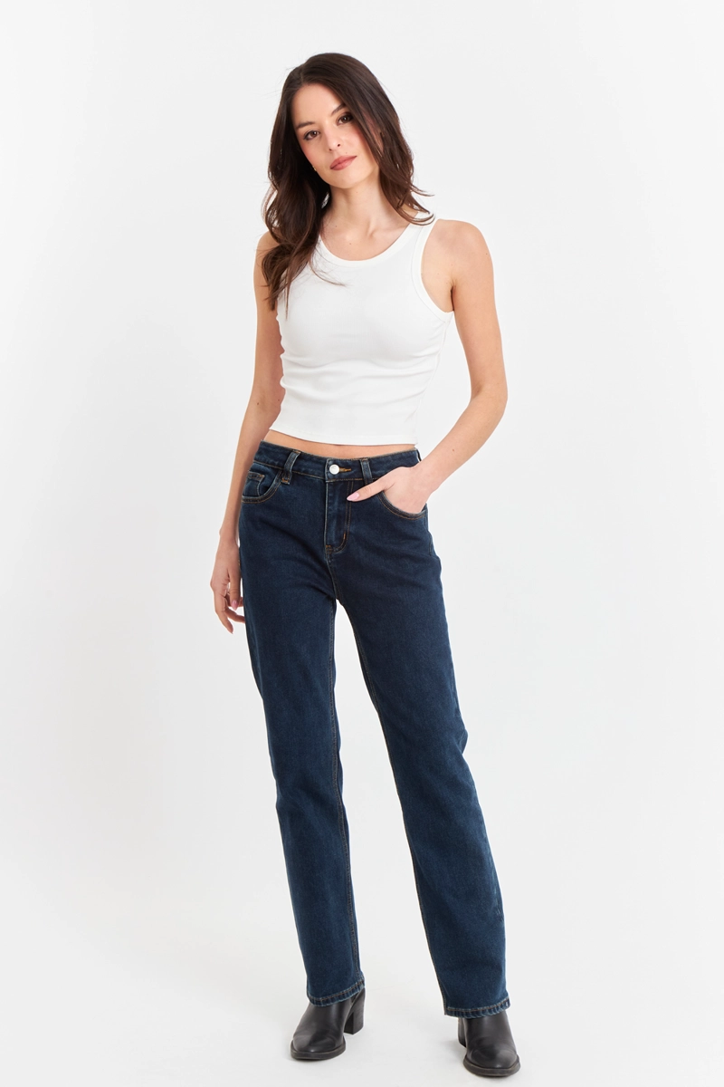 JEANS BASICO RECTO AZUL MARINO NICOPOLY - 2