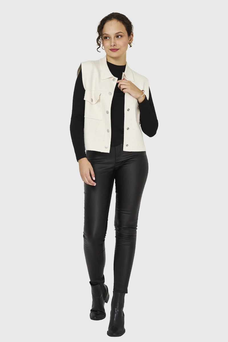SWEATER GILET BLANCO NICOPOLY - 2