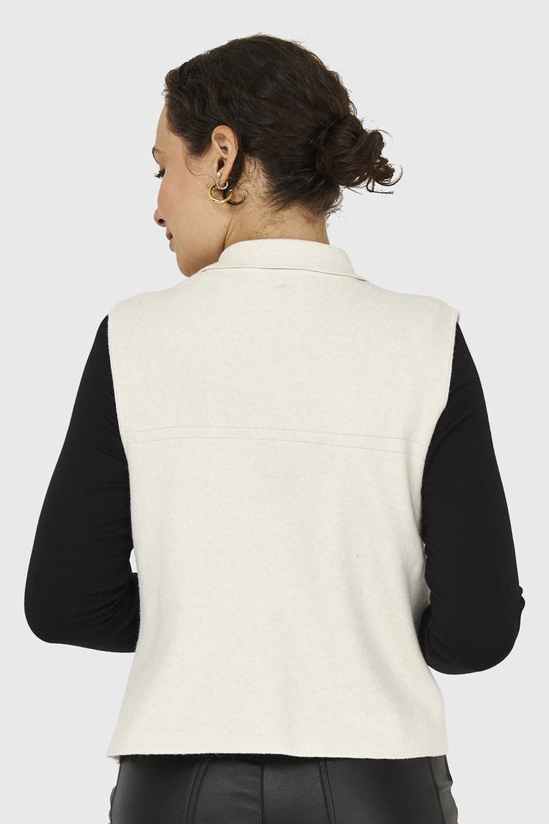 SWEATER GILET BLANCO NICOPOLY - 4