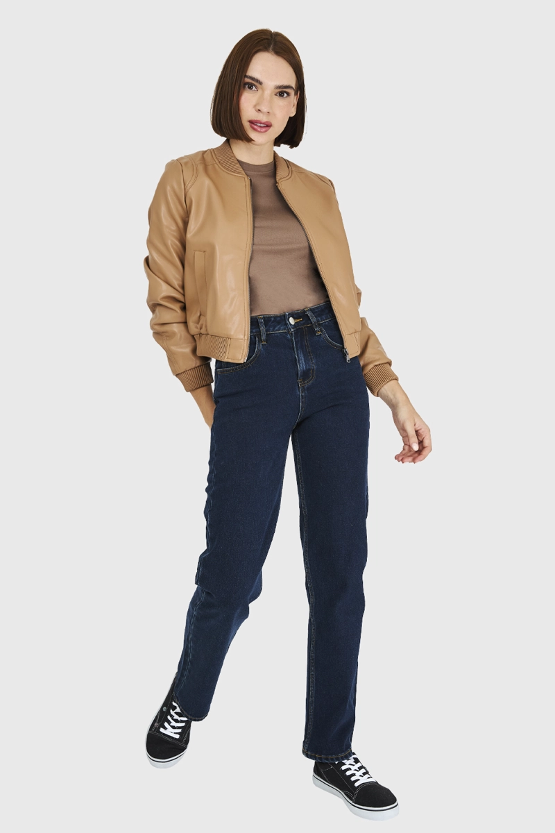 BOMBER ECOCUERO MOCA NICOPOLY - 2