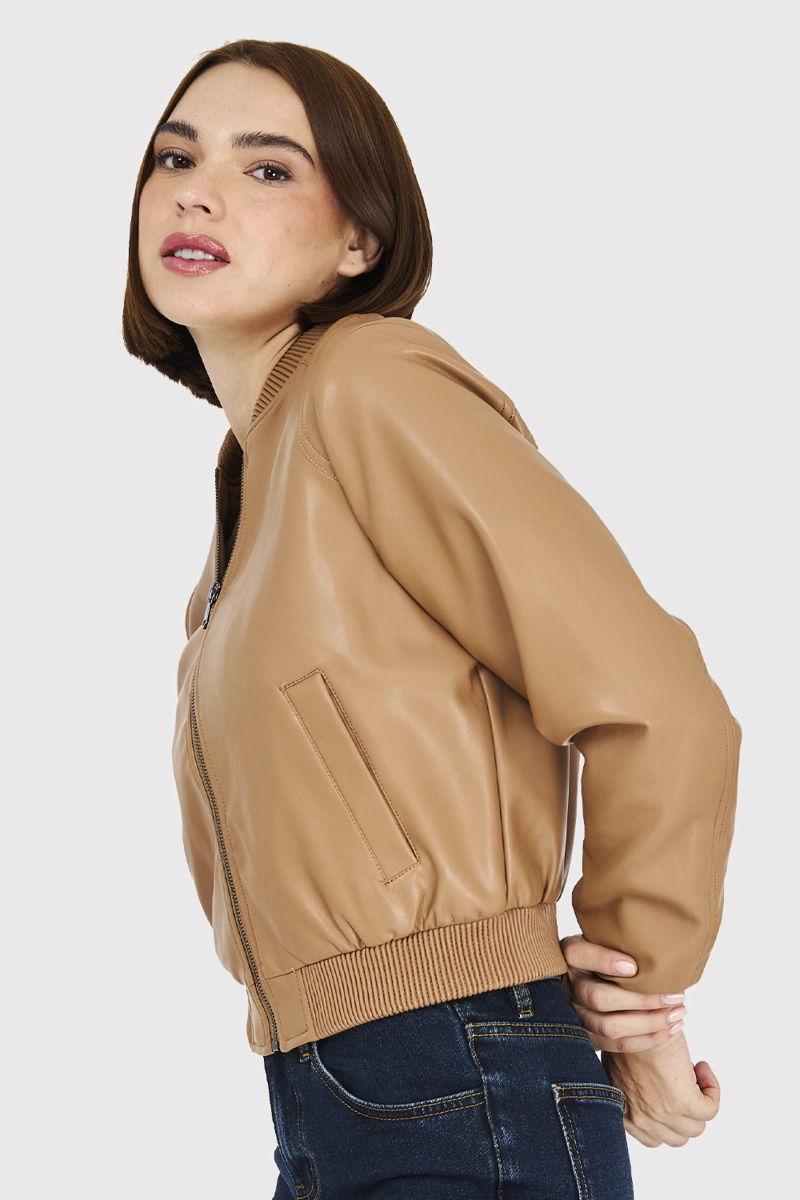 BOMBER ECOCUERO MOCA NICOPOLY - 3