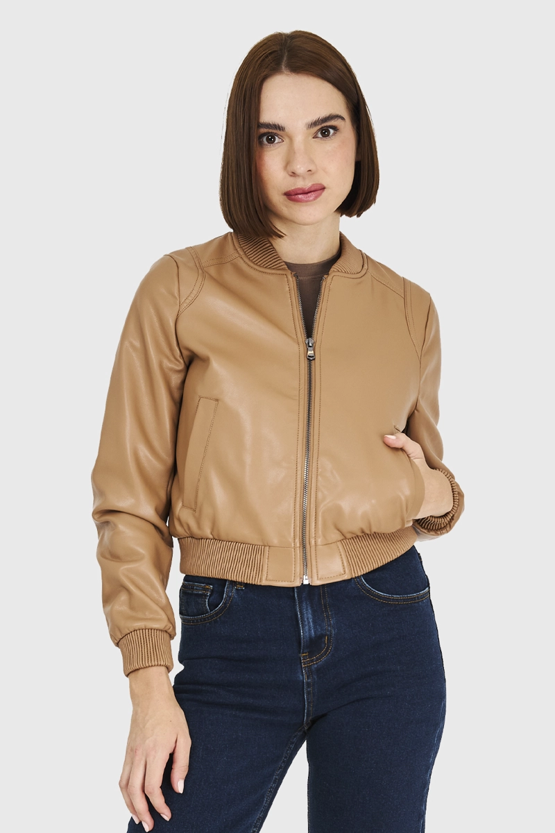 BOMBER ECOCUERO MOCA NICOPOLY - 5