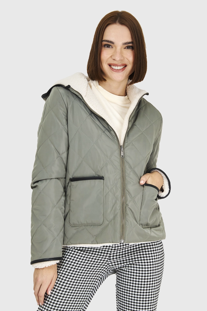 CHAQUETA REVERSIBLE OLIVA NICOPOLY - 1