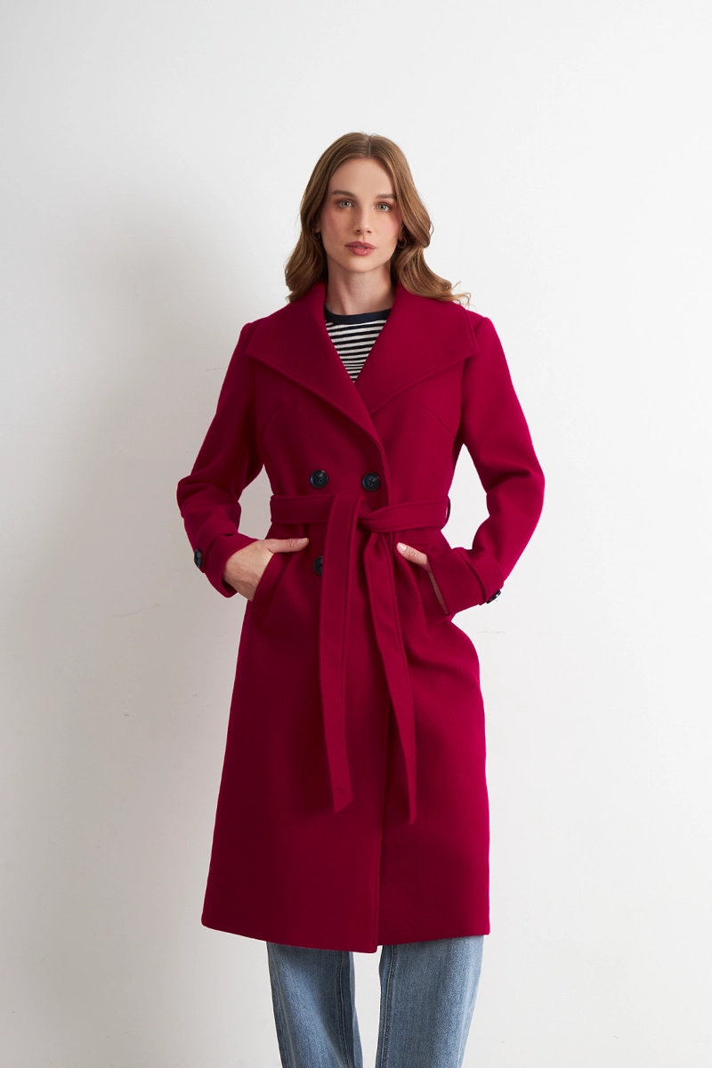 ABRIGO LARGO LAZO ROJO NICOPOLY - 5