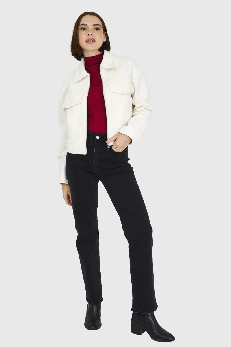 CHAQUETA BOUCLE  BLANCO INVIERNO INVIERNO NICOPOLY - 2