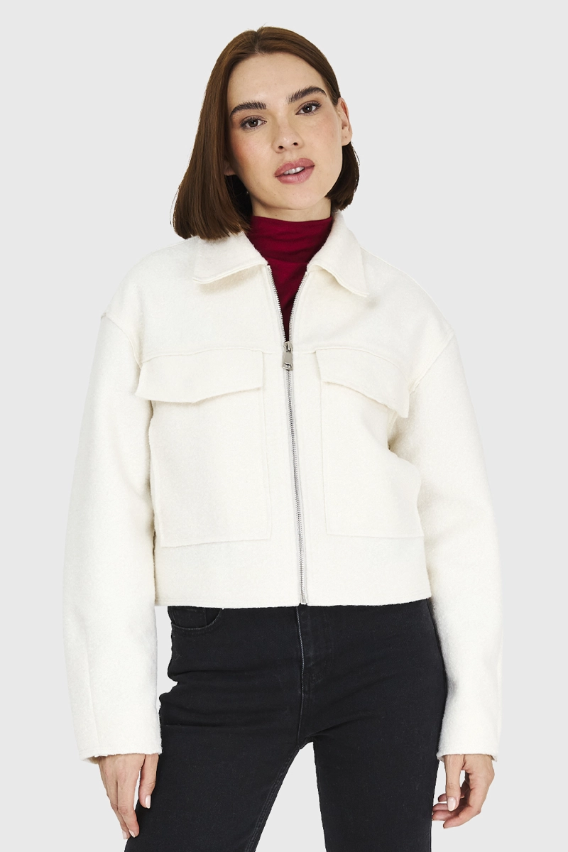 CHAQUETA BOUCLE  BLANCO INVIERNO INVIERNO NICOPOLY - 5