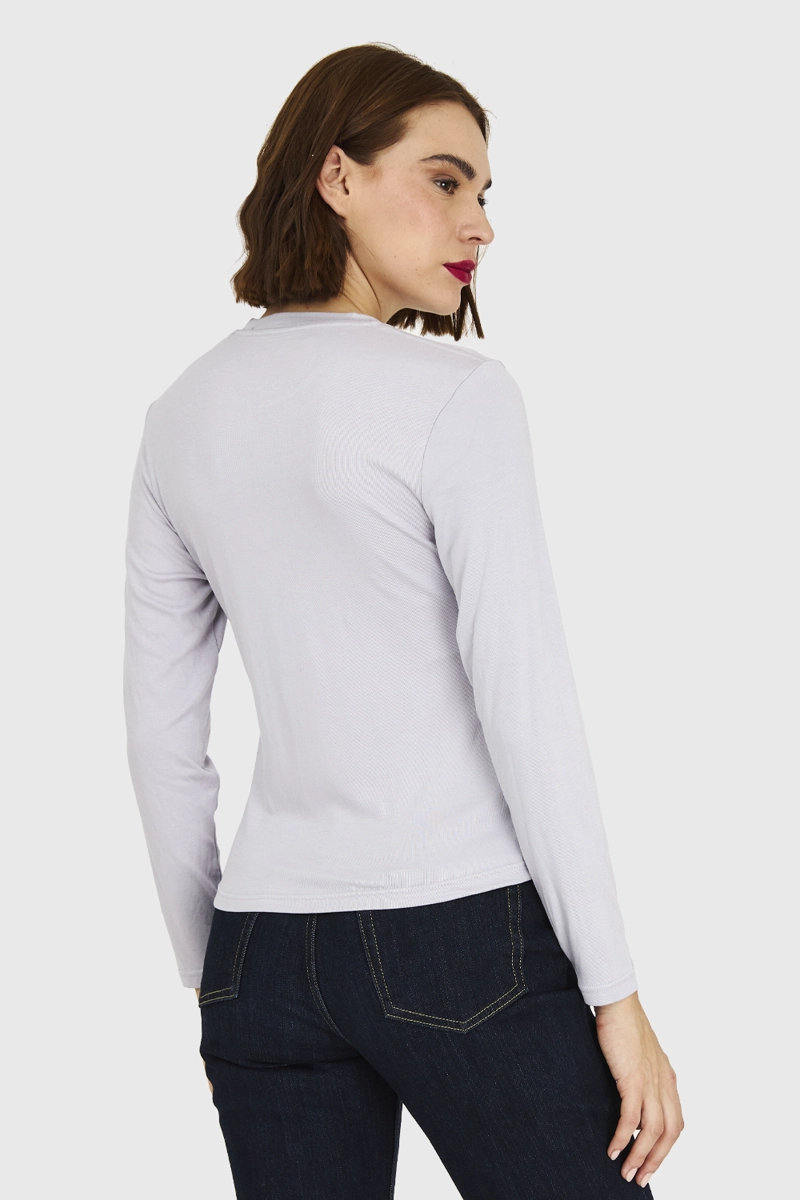 POLERA CUELLO REDONDO GRIS NICOPOLY - 4