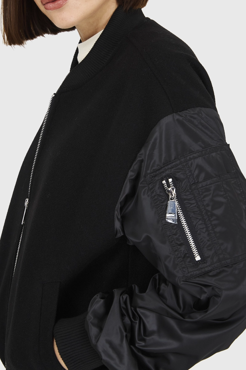 BOMBER TIPO LANILLA NEGRO NICOPOLY - 6
