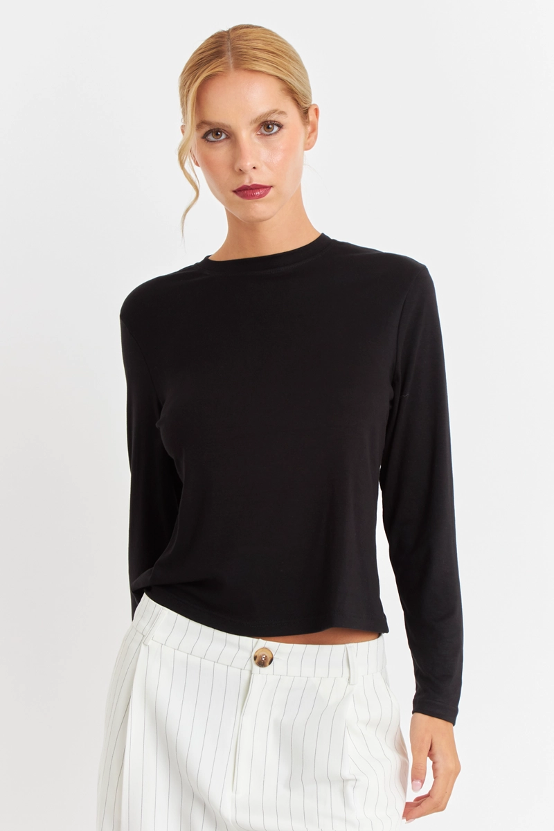 POLERA CUELLO REDONDO NEGRO NICOPOLY - 5