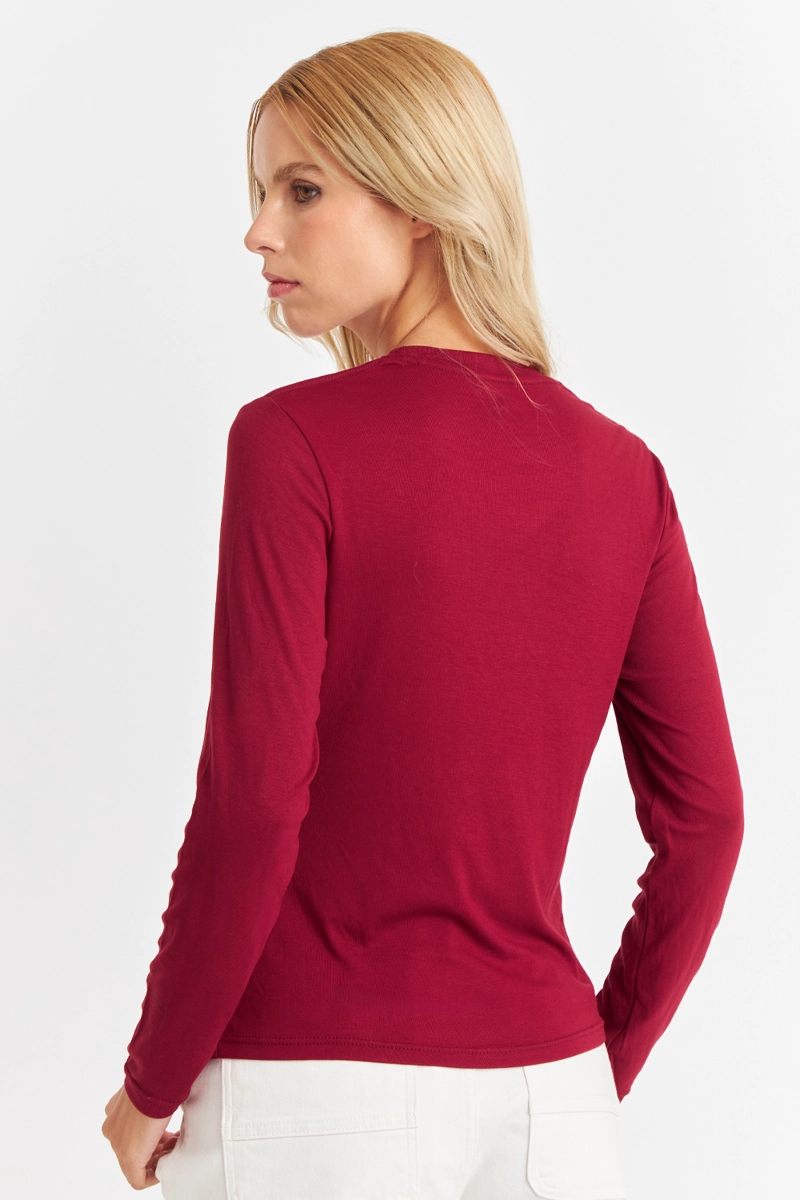 POLERA CUELLO REDONDO BURDEO NICOPOLY - 4