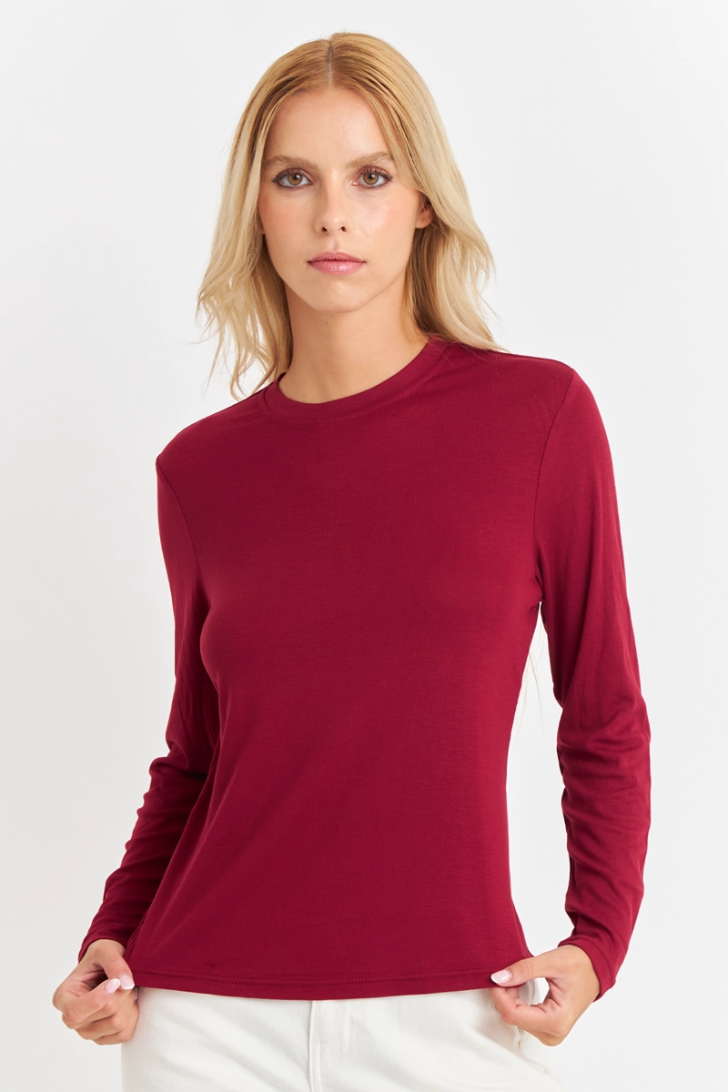 POLERA CUELLO REDONDO BURDEO NICOPOLY - 5
