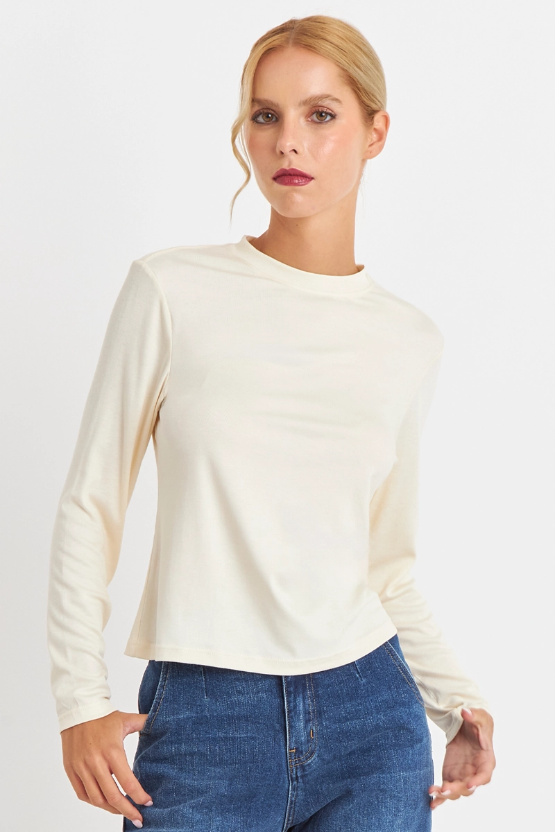 POLERA CUELLO REDONDO BLANCO NICOPOLY - 1