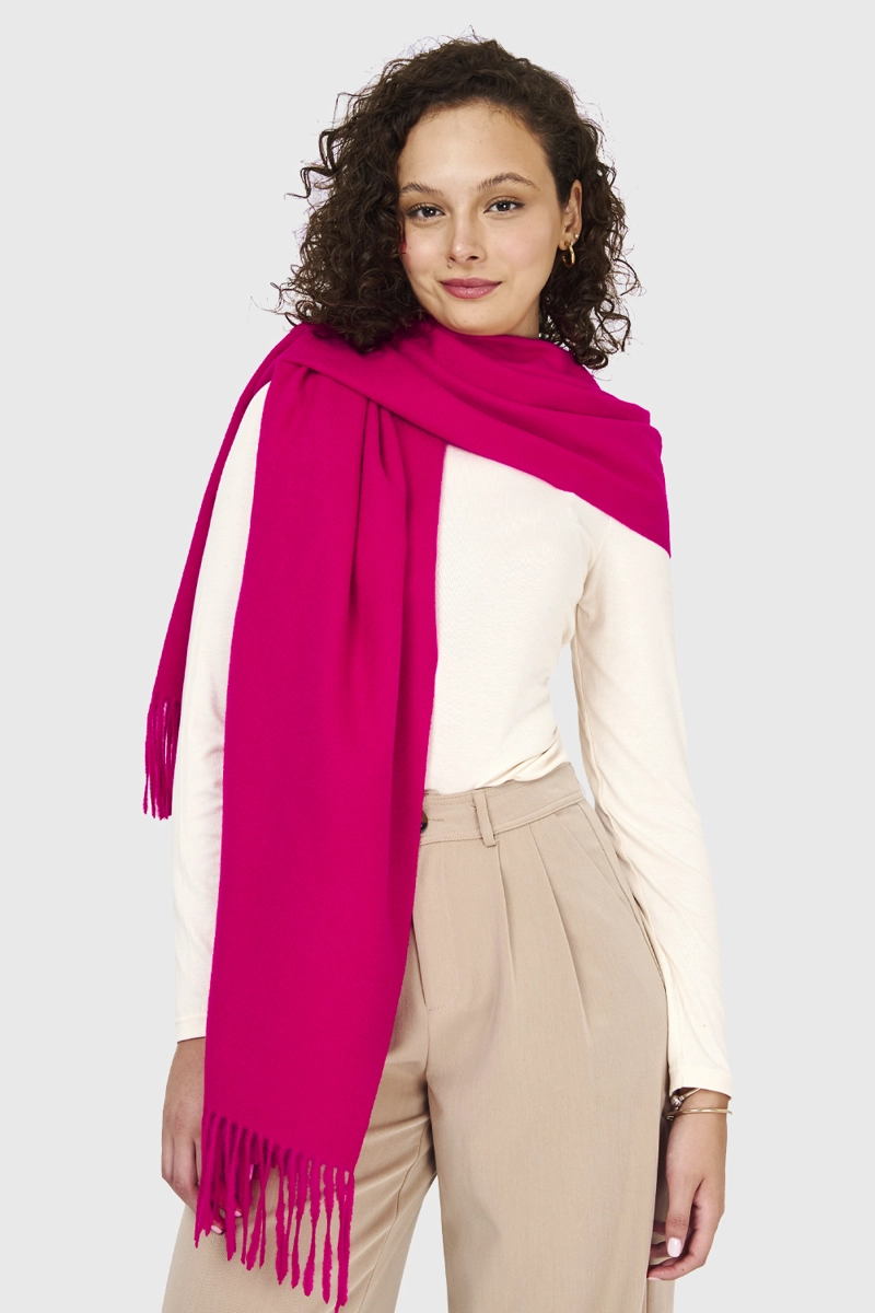 BUFANDA GRUESA FUCSIA MUJER NICOPOLY - 1