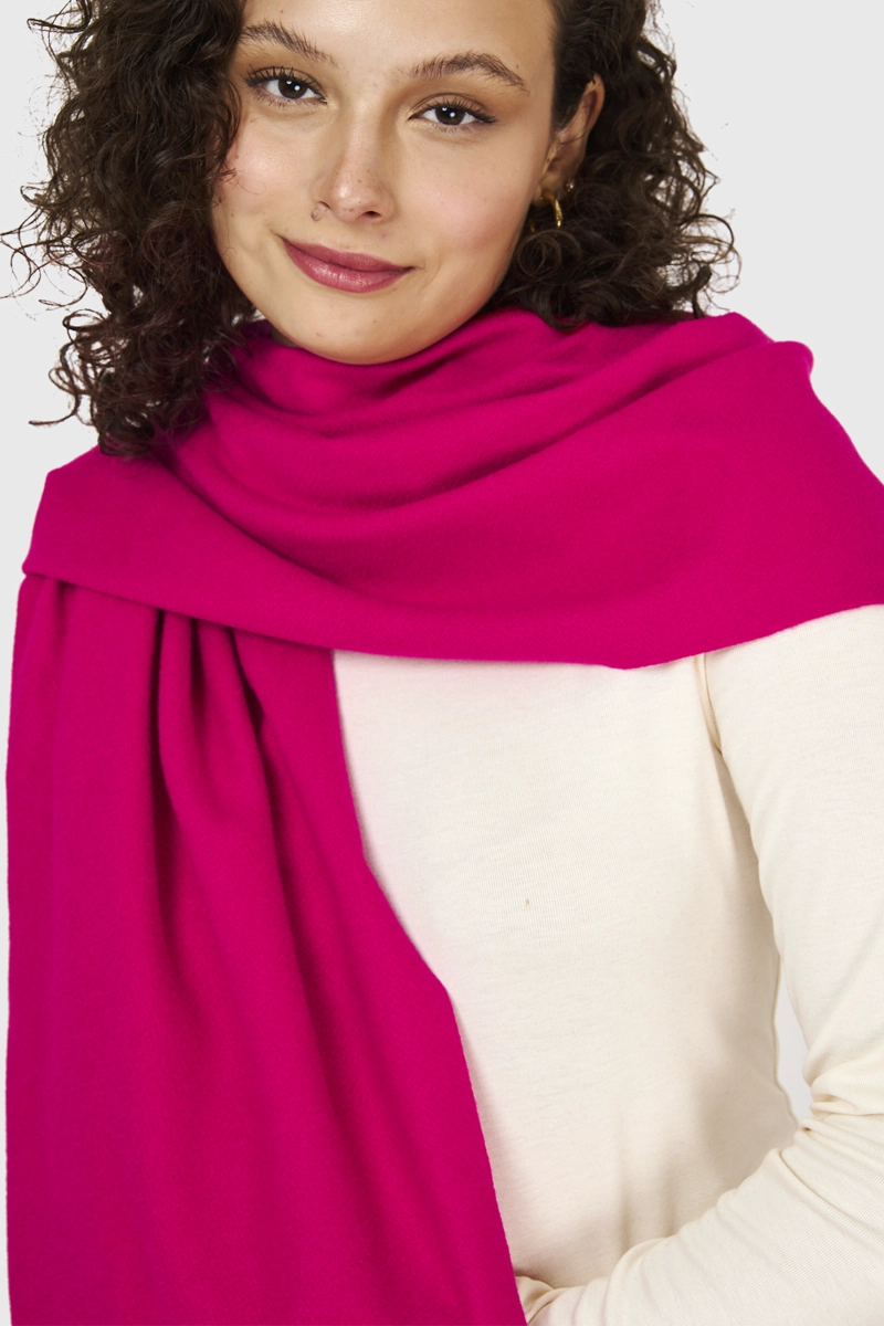 BUFANDA GRUESA FUCSIA MUJER NICOPOLY - 4