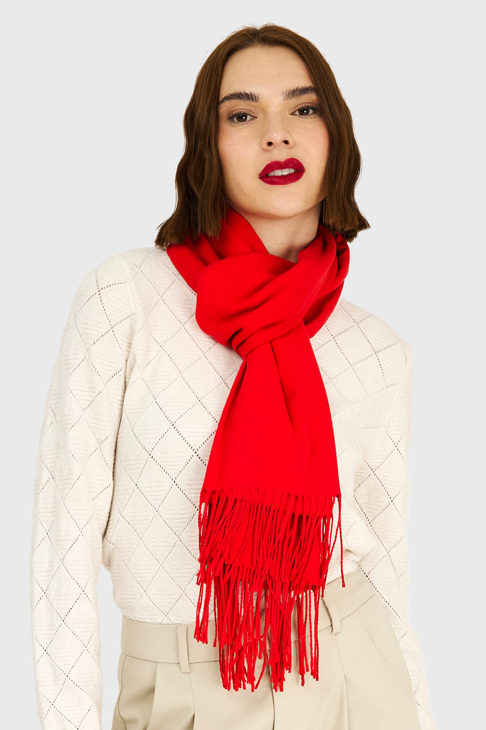 BUFANDA SUAVE ROJO NICOPOLY - 1