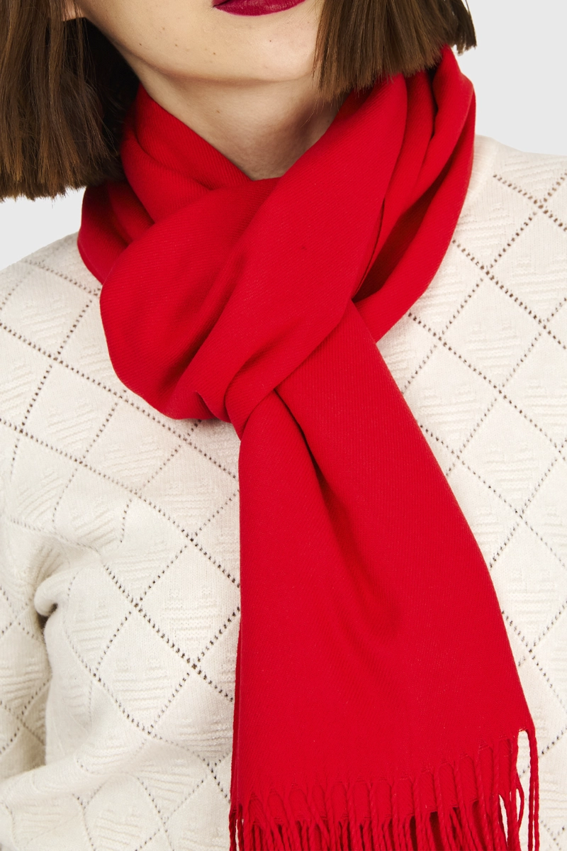 BUFANDA SUAVE ROJO MUJER NICOPOLY - 4