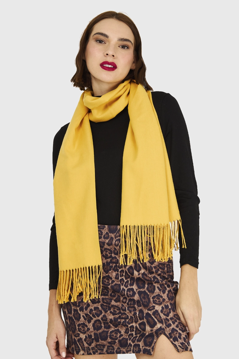 BUFANDA SUAVE AMARILLO MUJER NICOPOLY