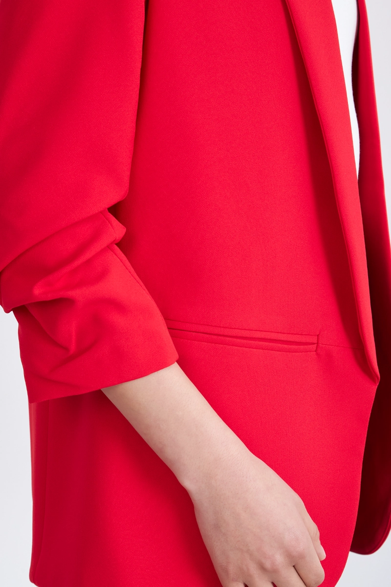 BLAZER MANGA 3/4 AJUSTADO CON SOLAPAS ROJO MUJER NICOPOLY - 7