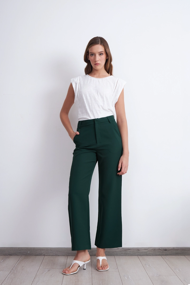 PANTALON BASICO VERDE NICOPOLY - 2