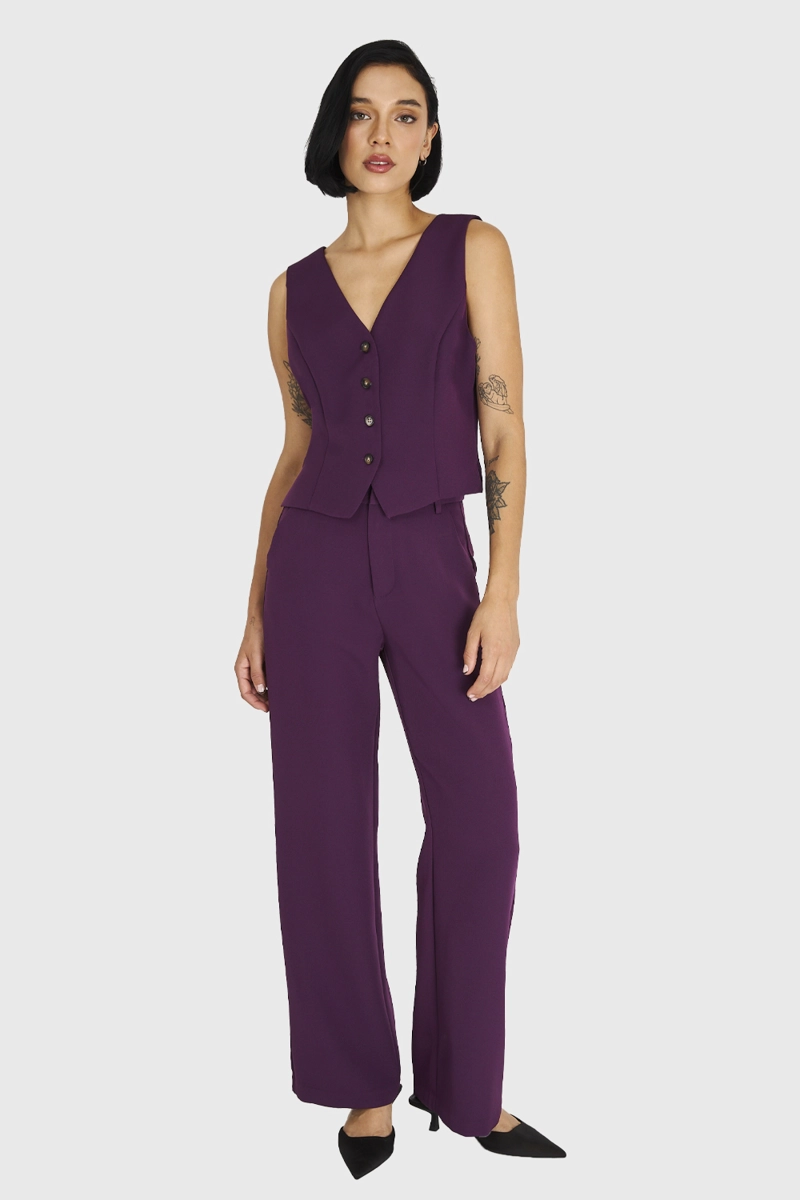 PANTALON BASICO MORADO NICOPOLY - 2