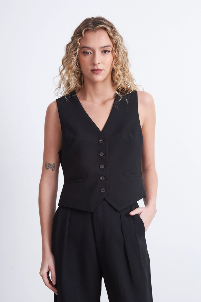 GILET BASICO AJUSTABLE NEGRO NICOPOLY - 5