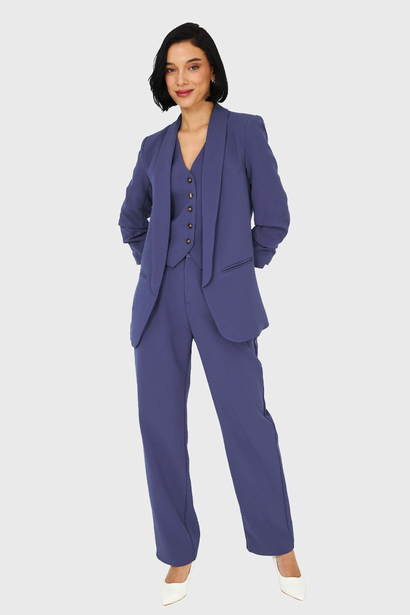BLAZER DE TOPE MANGA 3/4 RECOGIDA CELESTE NICOPOLY - 2