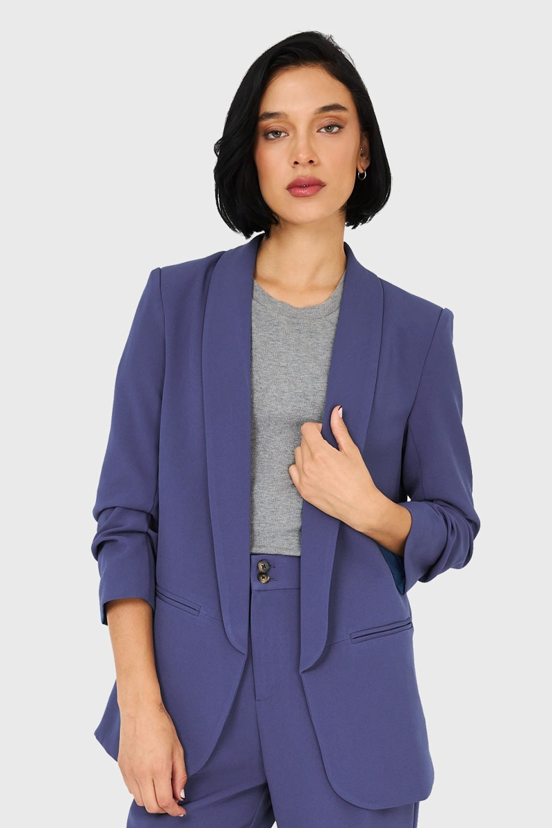 BLAZER DE TOPE MANGA 3/4 RECOGIDA CELESTE NICOPOLY - 5