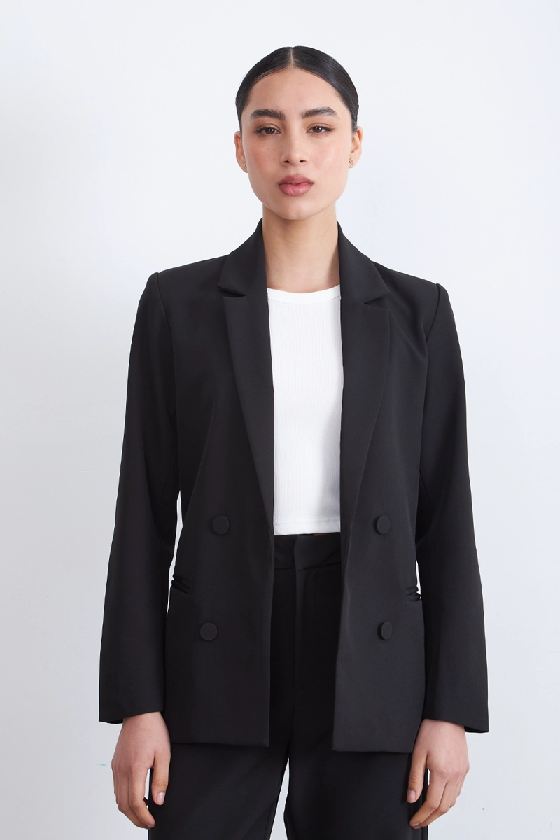 BLAZER BASICO DE TOPE NEGRO NICOPOLY - 1