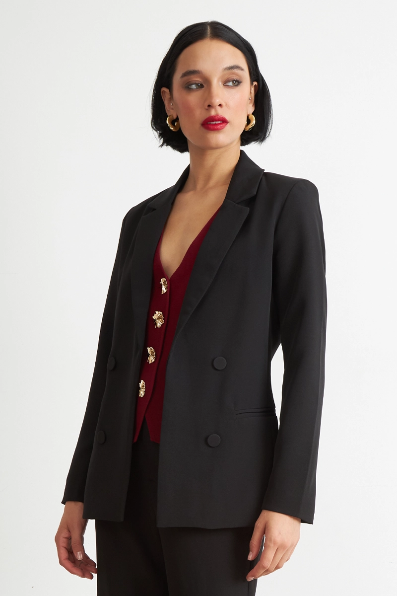 BLAZER BASICO DE TOPE NEGRO NICOPOLY - 5
