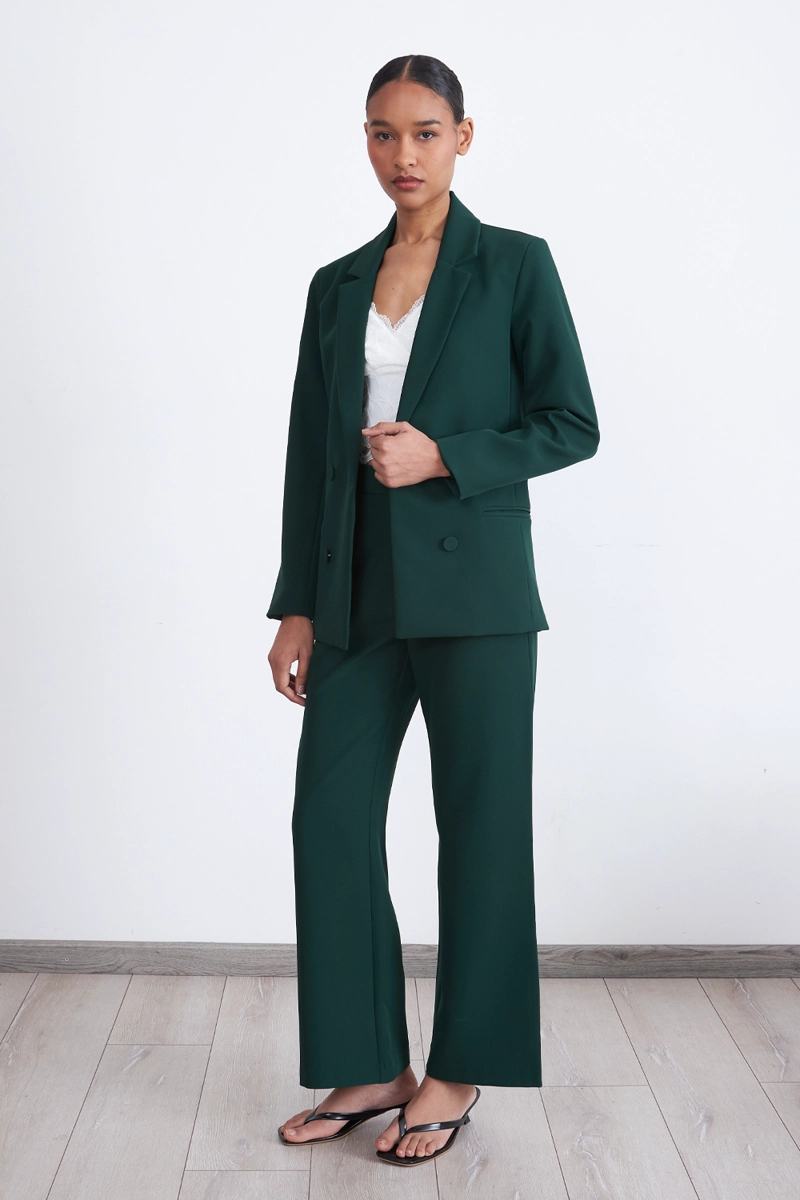 BLAZER BASICO DE TOPE VERDE MUJER NICOPOLY - 2