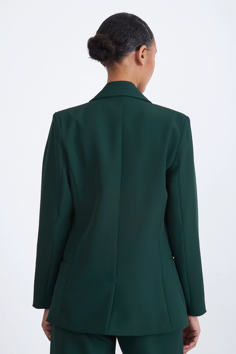 BLAZER BASICO DE TOPE VERDE MUJER NICOPOLY - 4