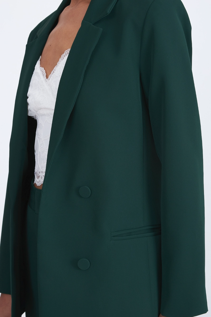 BLAZER BASICO DE TOPE VERDE MUJER NICOPOLY - 7