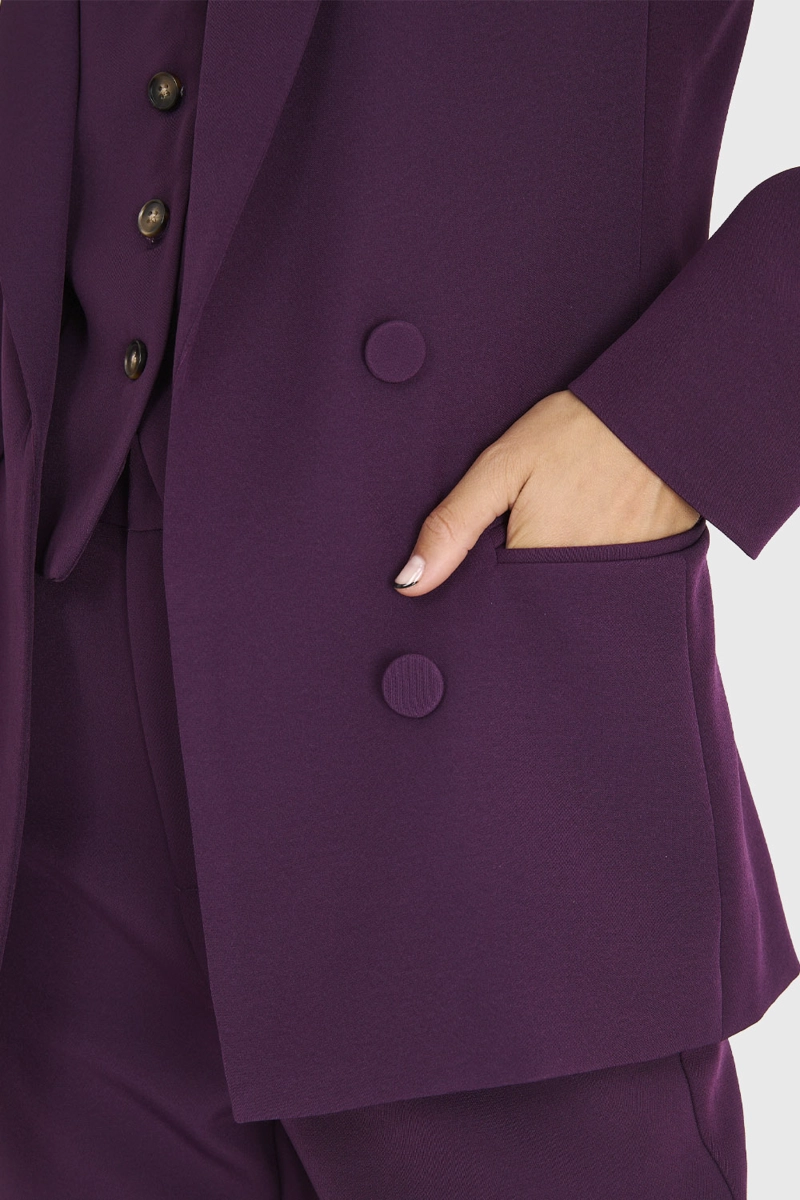 BLAZER BASICO DE TOPE MORADO NICOPOLY - 6