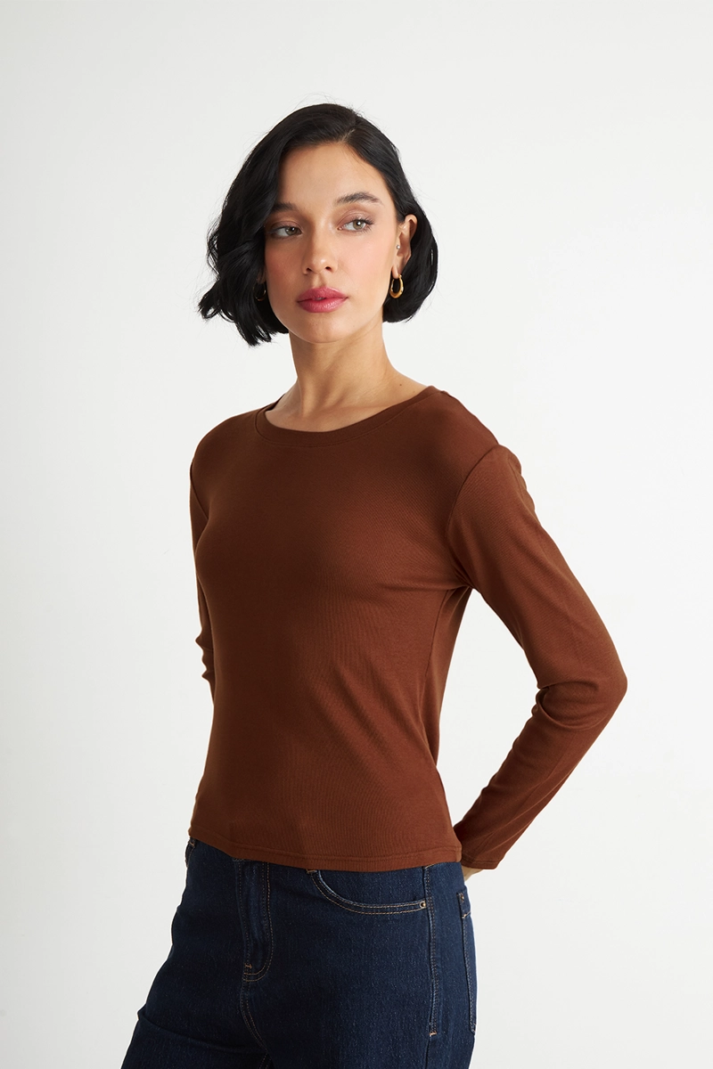 POLERA MANGA LARGA CUELLO REDONDO OXIDO NICOPOLY - 3