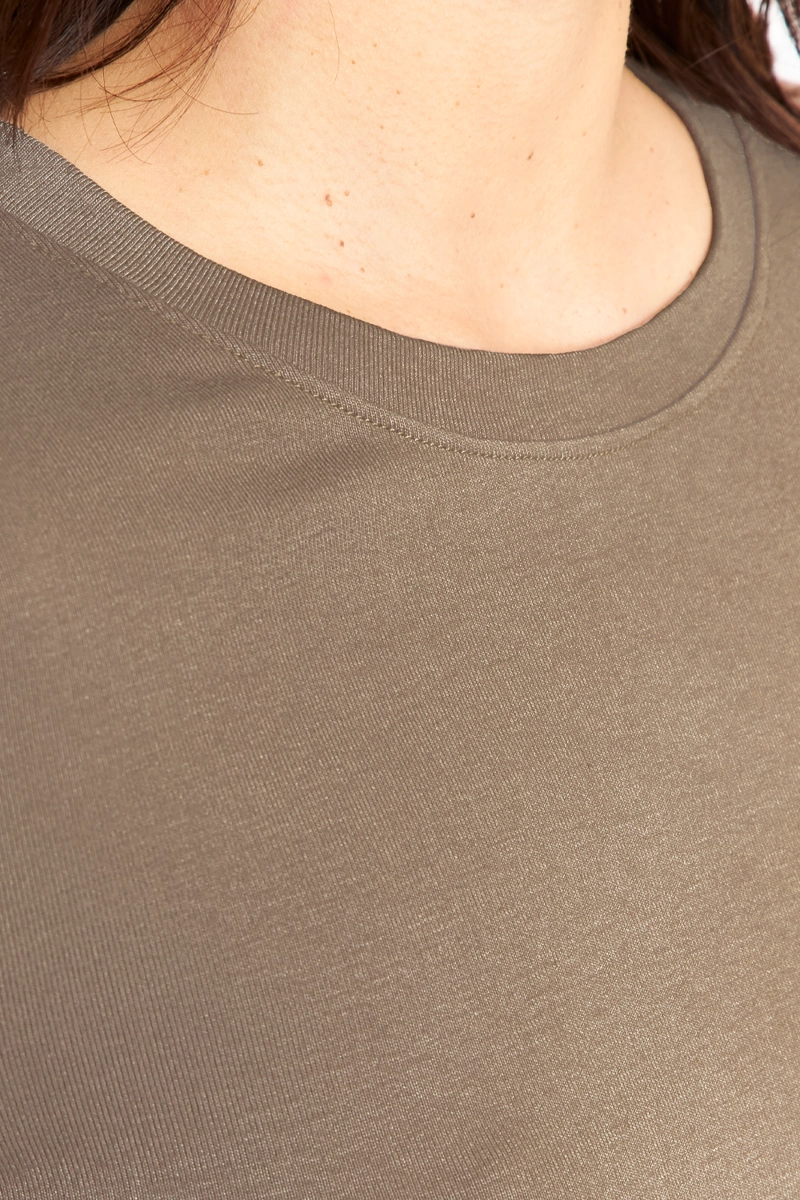 POLERA MANGA LARGA CUELLO REDONDO KHAKI NICOPOLY - 6